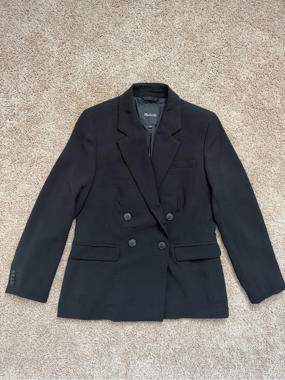 Madewell Double-Breasted Black Women's Blazer